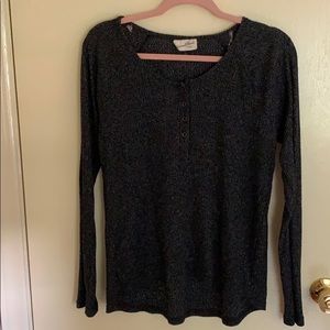 grey button up sweater shirt *very lightly worn*